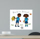 Couple Black Kids Going Wall Decal