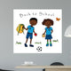 Couple Black Kids Going Wall Decal