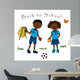Couple Black Kids Going Wall Decal