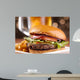 Gourmet Cheeseburger with Mug Wall Decal Design 1