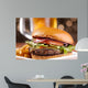 Gourmet Cheeseburger with Mug Wall Decal Design 1
