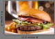 Gourmet Cheeseburger with Mug Wall Decal Design 1