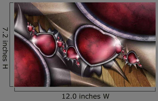 Fantastic Red Hearts with Wall Decal