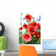 Red Poppy Wall Decal Design 1