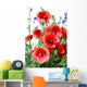 Red Poppy Wall Decal Design 1