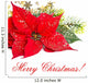 Red Poinsettia Christmas Flower Wall Decal