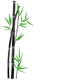 Black Bamboo and Green Wall Decal