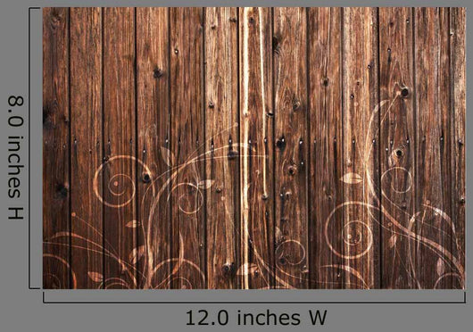Wood and Floral Element Wall Decal