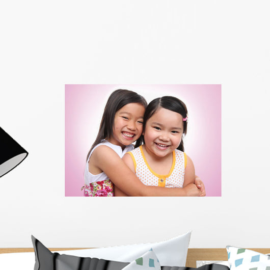 Two Asian Young Sisters Wall Decal