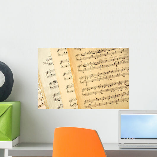 Genuine Old Music Sheets Wall Decal