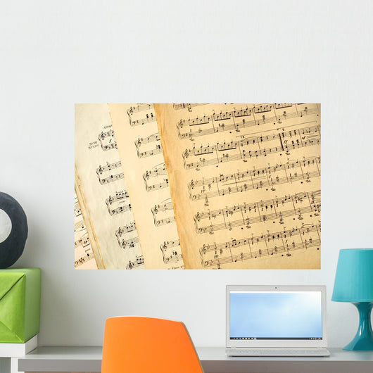 Genuine Old Music Sheets Wall Decal