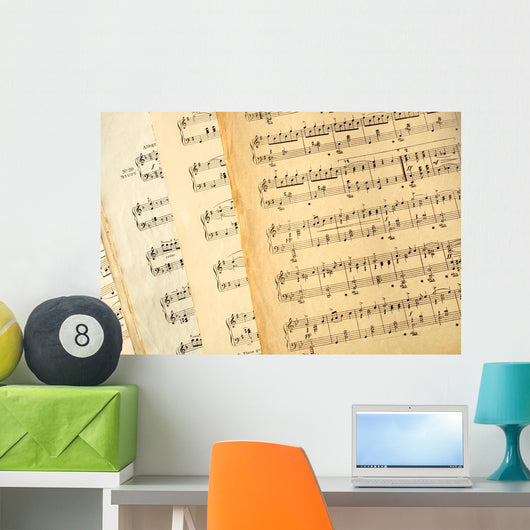 Genuine Old Music Sheets Wall Decal