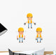 Cartoon Construction Worker 8 Wall Decal Set
