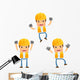 Cartoon Construction Builders Wall Stickers Wall Decal