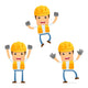 Cartoon Construction Builders Wall Stickers Wall Decal