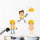 Builder Cartoon Construction Wall Stickers Wall Decal