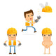 Builder Cartoon Construction Wall Stickers Wall Decal