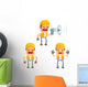 Builders Cartoon Construction Wall Stickers Wall Decal