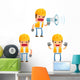 Builders Cartoon Construction Wall Stickers Wall Decal