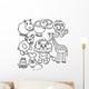 Wild Animals Illustration Wall Decal