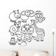 Wild Animals Illustration Wall Decal
