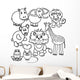 Wild Animals Illustration Wall Decal