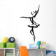 Abstract Ballet Dancing Silhouette Wall Decal