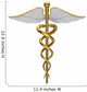Golden Caduceus Medical Symbol Wall Decal