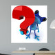 Blue CG Frog with Question Mark Wall Decal