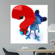 Blue CG Frog with Question Mark Wall Decal