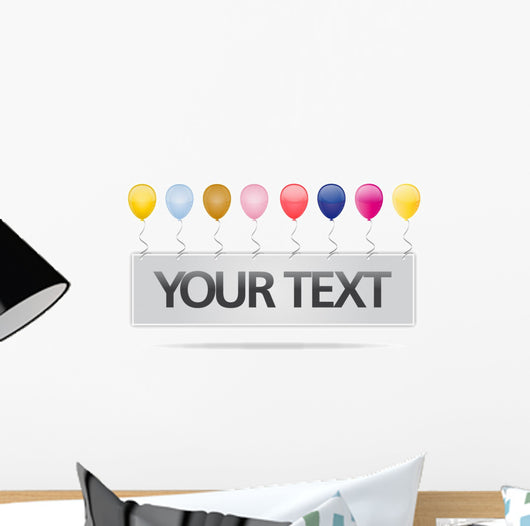 Your Text Party Card Wall Decal