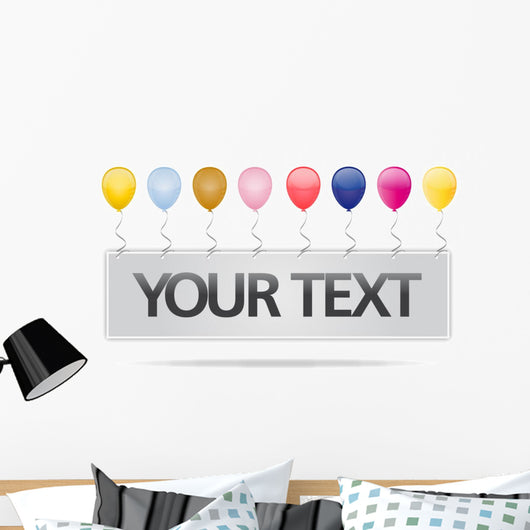 Your Text Party Card Wall Decal