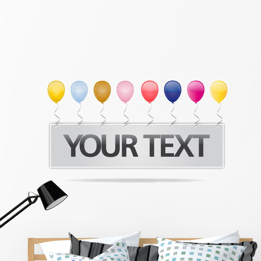 Your Text Party Card Wall Decal
