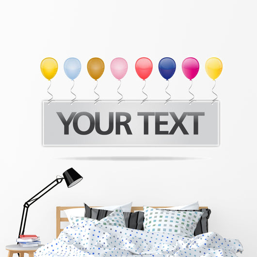 Your Text Party Card Wall Decal