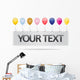 Your Text Party Card Wall Decal