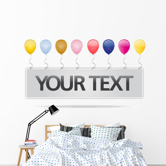 Your Text Party Card Wall Decal