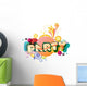 Party Illustration Wall Decal Design 1