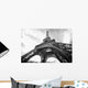 Greyscale Eiffel Tower (Under Shot) Wall Decal