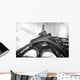 Greyscale Eiffel Tower (Under Shot) Wall Decal