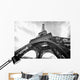 Greyscale Eiffel Tower (Under Shot) Wall Decal