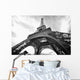 Greyscale Eiffel Tower (Under Shot) Wall Decal