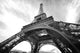 Greyscale Eiffel Tower (Under Shot) Wall Decal