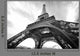 Greyscale Eiffel Tower (Under Shot) Wall Decal