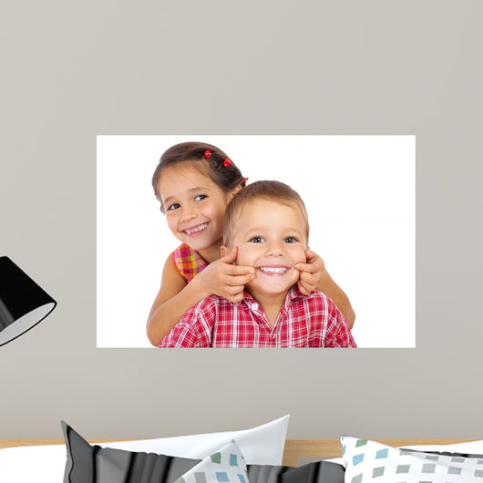 Two Funny Smiling Little Wall Decal