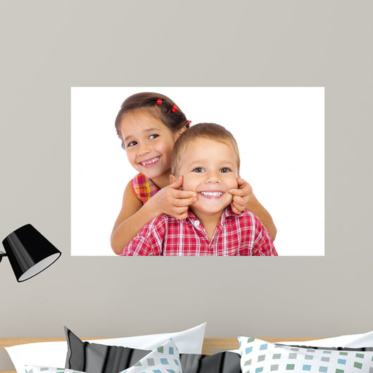Two Funny Smiling Little Wall Decal