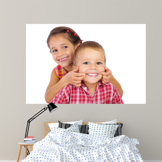 Two Funny Smiling Little Wall Decal