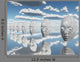 Surreal Face with Text Wall Decal