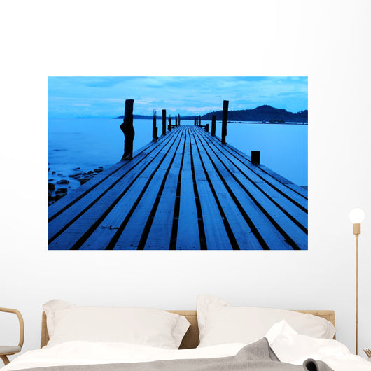 Wood Bridge Morning Wall Decal