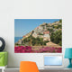 Positano Italy and Bouganvilleas Wall Decal