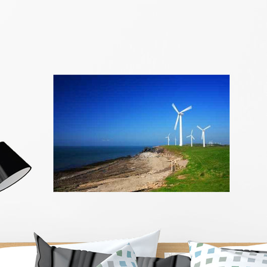 Seaside Wind Farm Wall Decal